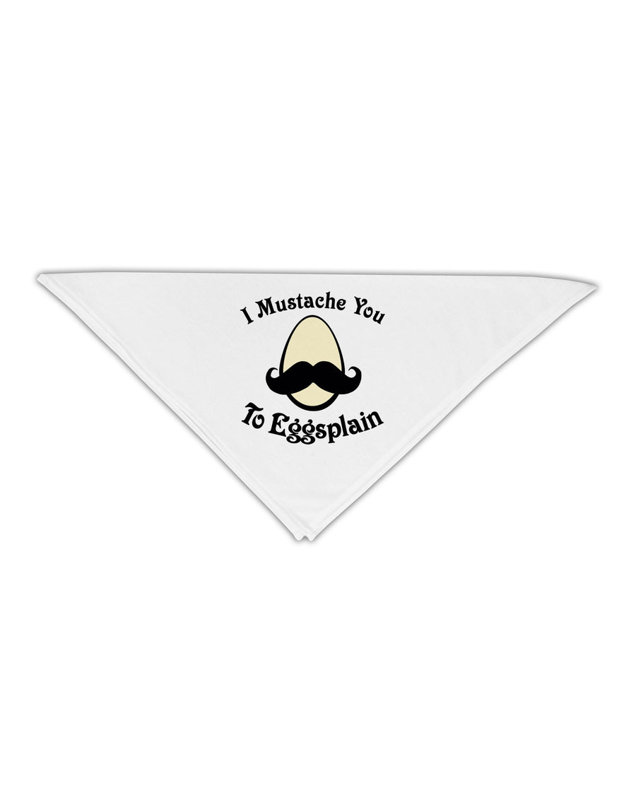 I Mustache You To Eggsplain Adult 19&#x22; Square Bandana-Square Bandanas-TooLoud-White-One-Size-Adult-Davson Sales