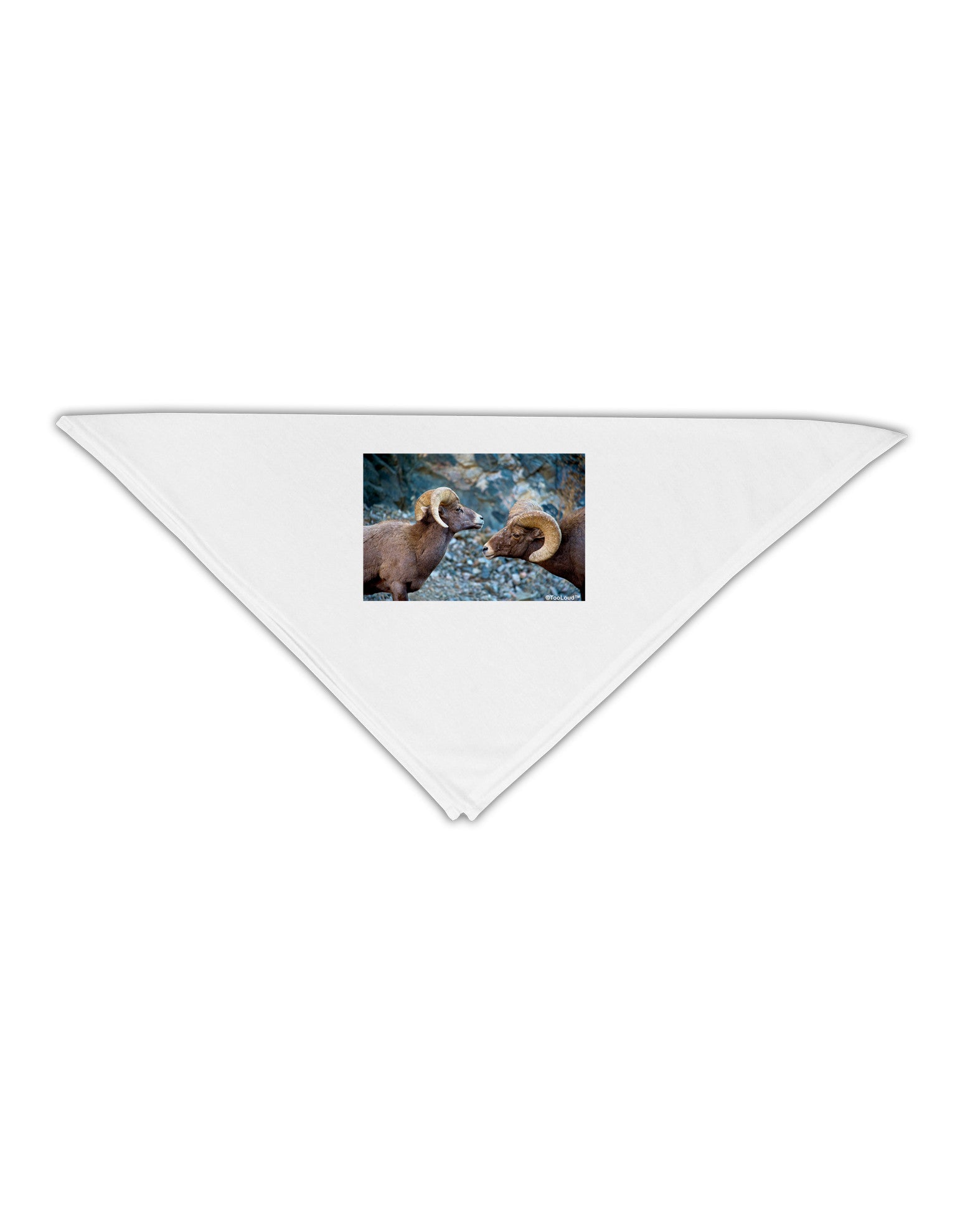Two Bighorn Rams Adult 19&#x22; Square Bandana-Square Bandanas-TooLoud-White-One-Size-Adult-Davson Sales
