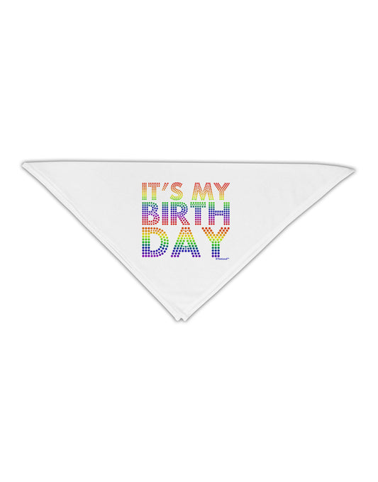 It's My Birthday - Candy Colored Dots Adult 19&#x22; Square Bandana by TooLoud-Square Bandanas-TooLoud-White-One-Size-Adult-Davson Sales