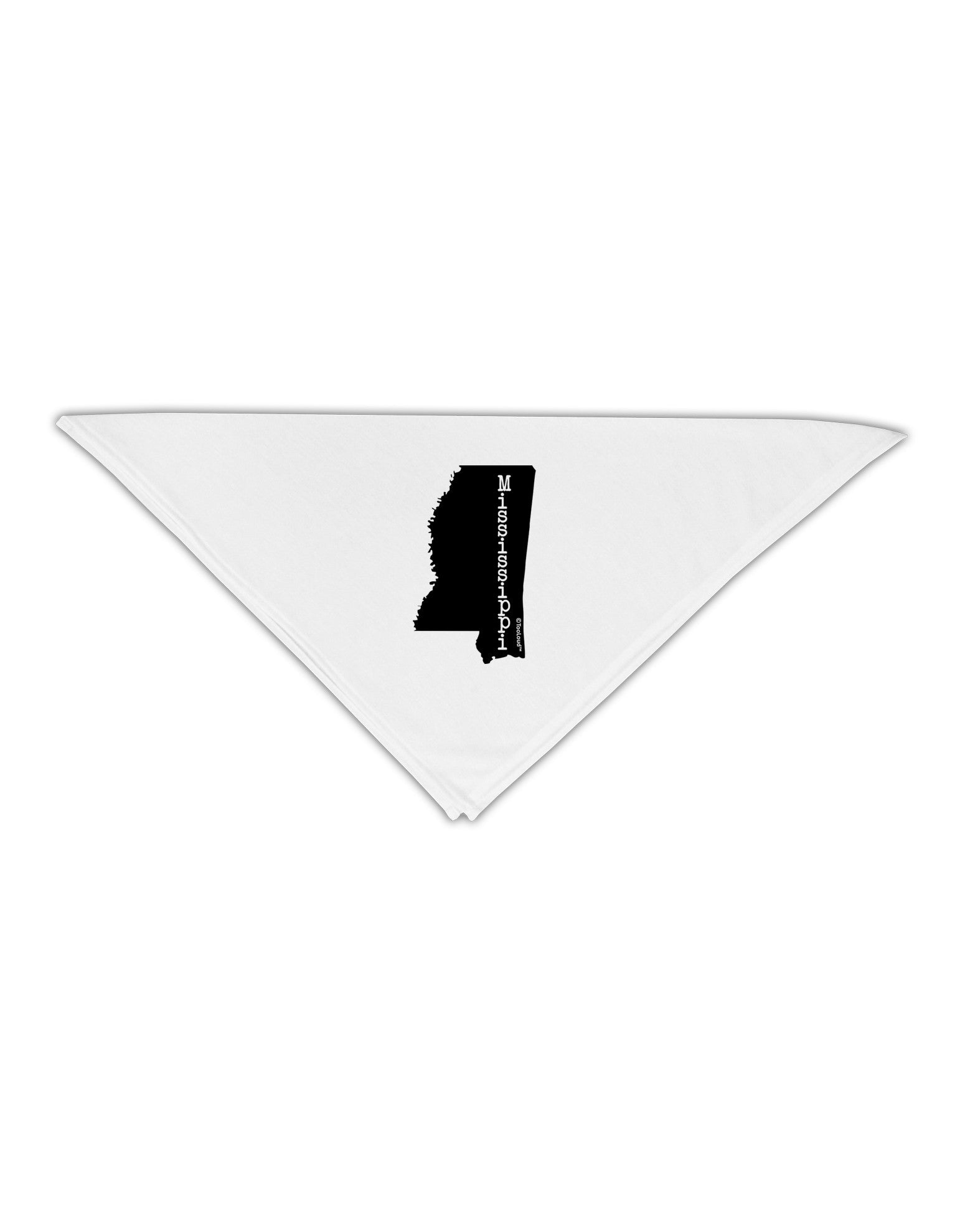 Mississippi - United States Shape Adult 19" Square Bandana-Square Bandanas-TooLoud-White-One-Size-Adult-Davson Sales