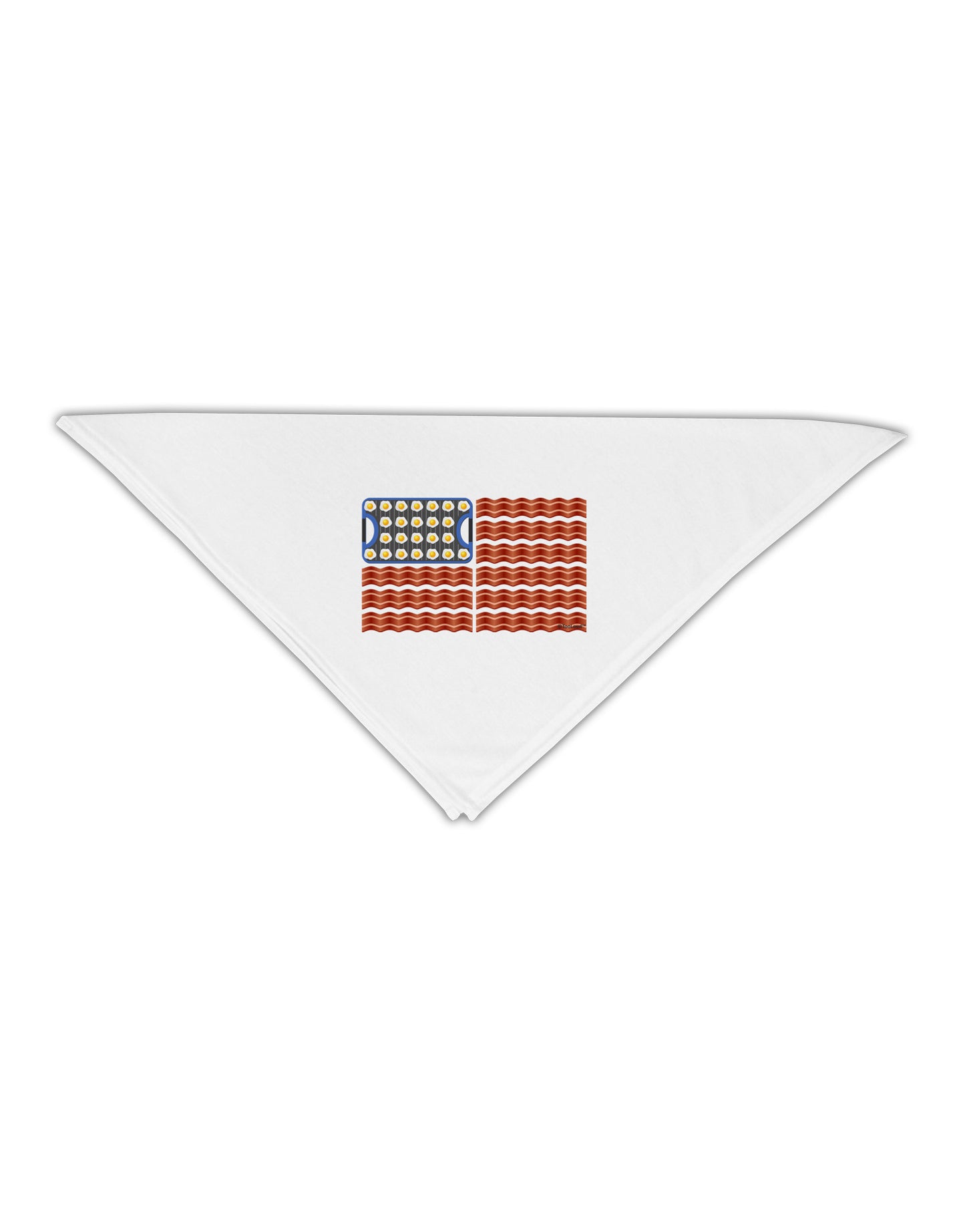 American Breakfast Flag - Bacon and Eggs Adult 19&#x22; Square Bandana-Square Bandanas-TooLoud-White-One-Size-Adult-Davson Sales