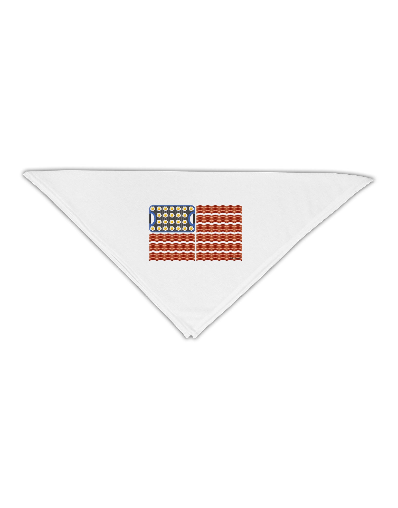 American Breakfast Flag - Bacon and Eggs Adult 19&#x22; Square Bandana-Square Bandanas-TooLoud-White-One-Size-Adult-Davson Sales