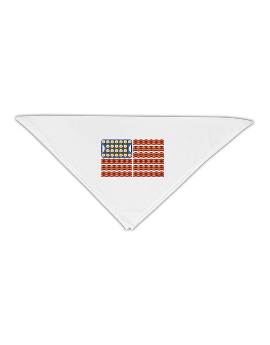American Breakfast Flag - Bacon and Eggs Adult 19&#x22; Square Bandana-Square Bandanas-TooLoud-White-One-Size-Adult-Davson Sales