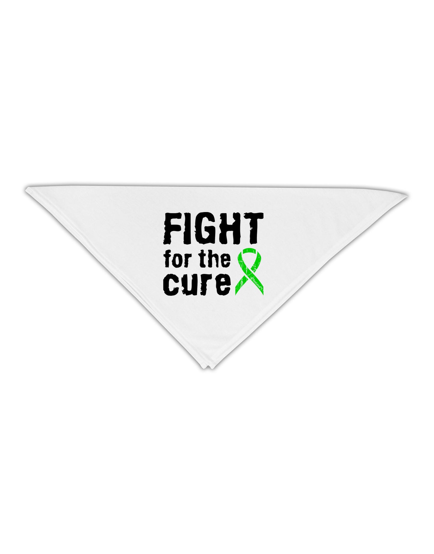 Fight for the Cure - Lime Green Ribbon Lyme Disease Adult 19&#x22; Square Bandana-Square Bandanas-TooLoud-White-One-Size-Adult-Davson Sales