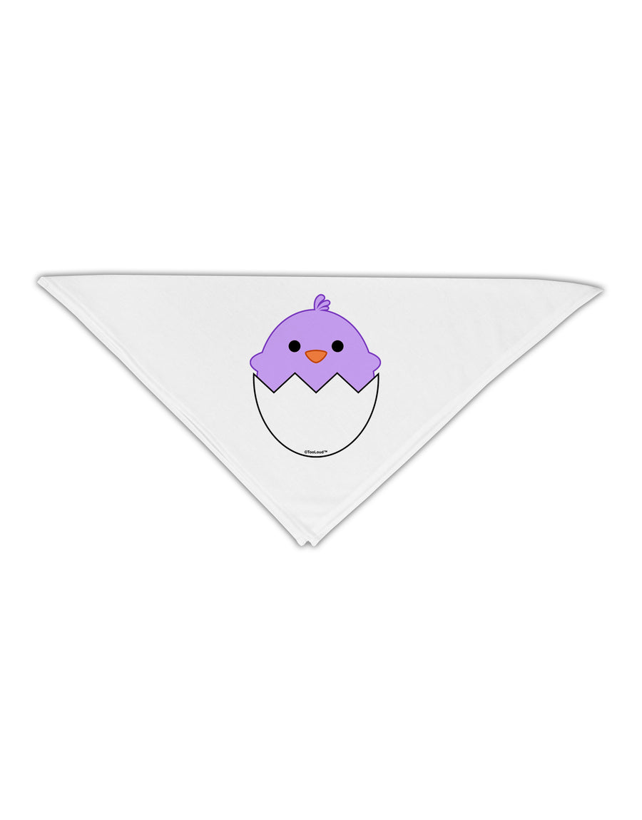 Cute Hatching Chick - Purple Adult 19&#x22; Square Bandana by TooLoud-Square Bandanas-TooLoud-White-One-Size-Adult-Davson Sales