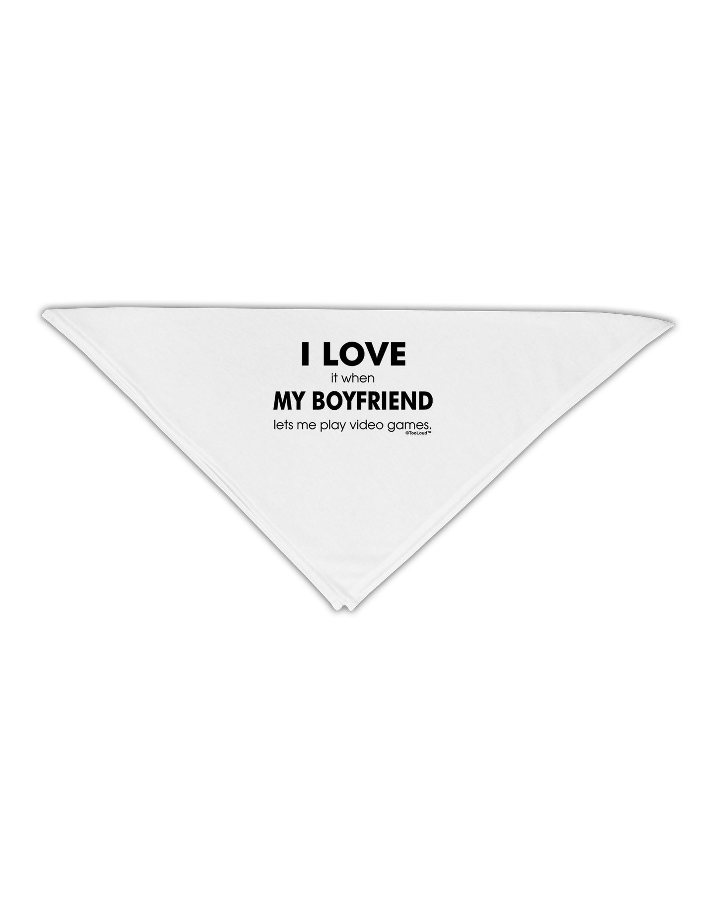 I Love My Boyfriend Videogames Adult 19&#x22; Square Bandana-Square Bandanas-TooLoud-White-One-Size-Adult-Davson Sales