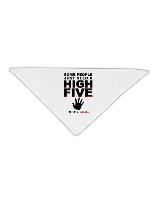 High Five In The Face Adult 19&#x22; Square Bandana-Square Bandanas-TooLoud-White-One-Size-Adult-Davson Sales