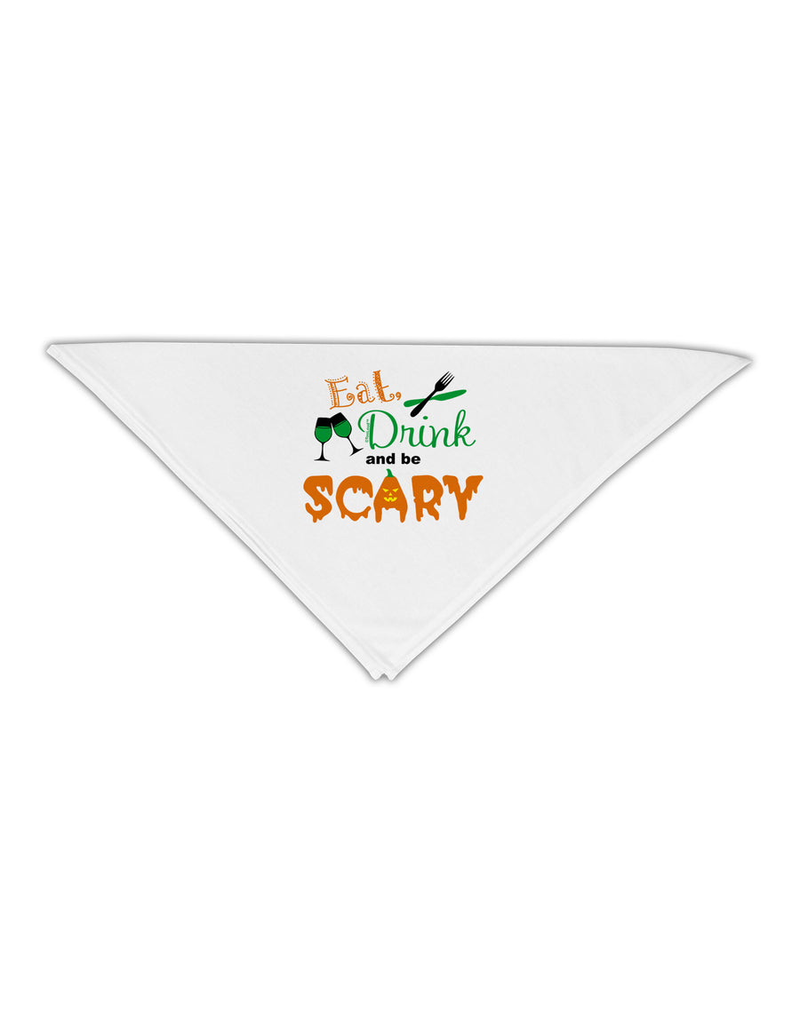 Eat Drink Scary Green Adult 19&#x22; Square Bandana-Square Bandanas-TooLoud-White-One-Size-Adult-Davson Sales