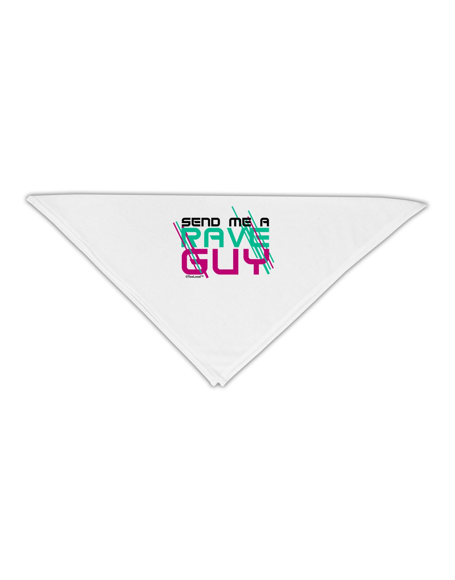 Send Me A Rave Guy Adult 19" Square Bandana-Square Bandanas-TooLoud-White-One-Size-Adult-Davson Sales