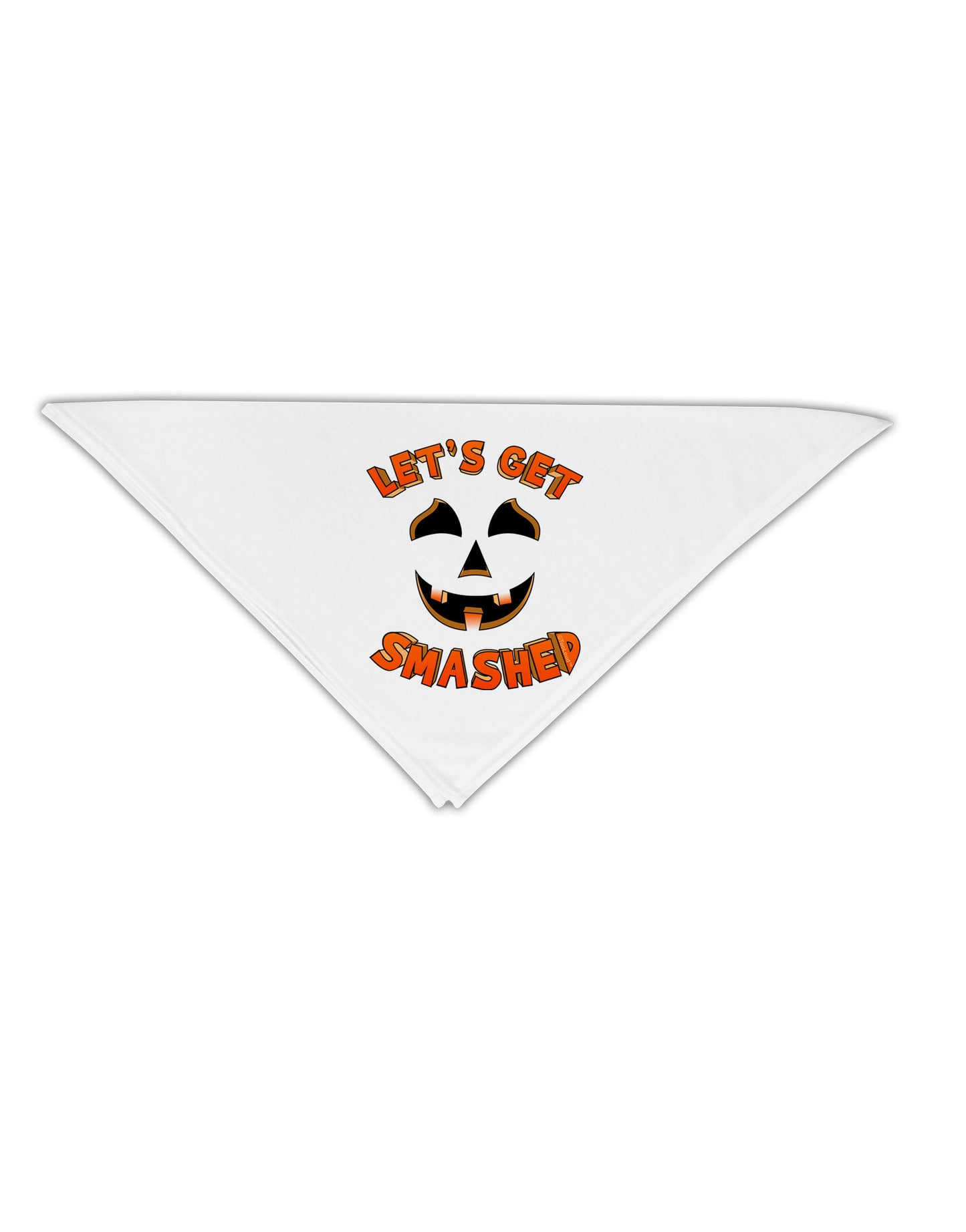 Let's Get Smashed Pumpkin Adult 19&#x22; Square Bandana by TooLoud-Square Bandanas-TooLoud-White-One-Size-Adult-Davson Sales