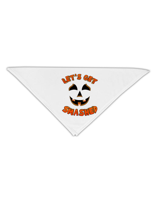 Let's Get Smashed Pumpkin Adult 19&#x22; Square Bandana by TooLoud-Square Bandanas-TooLoud-White-One-Size-Adult-Davson Sales