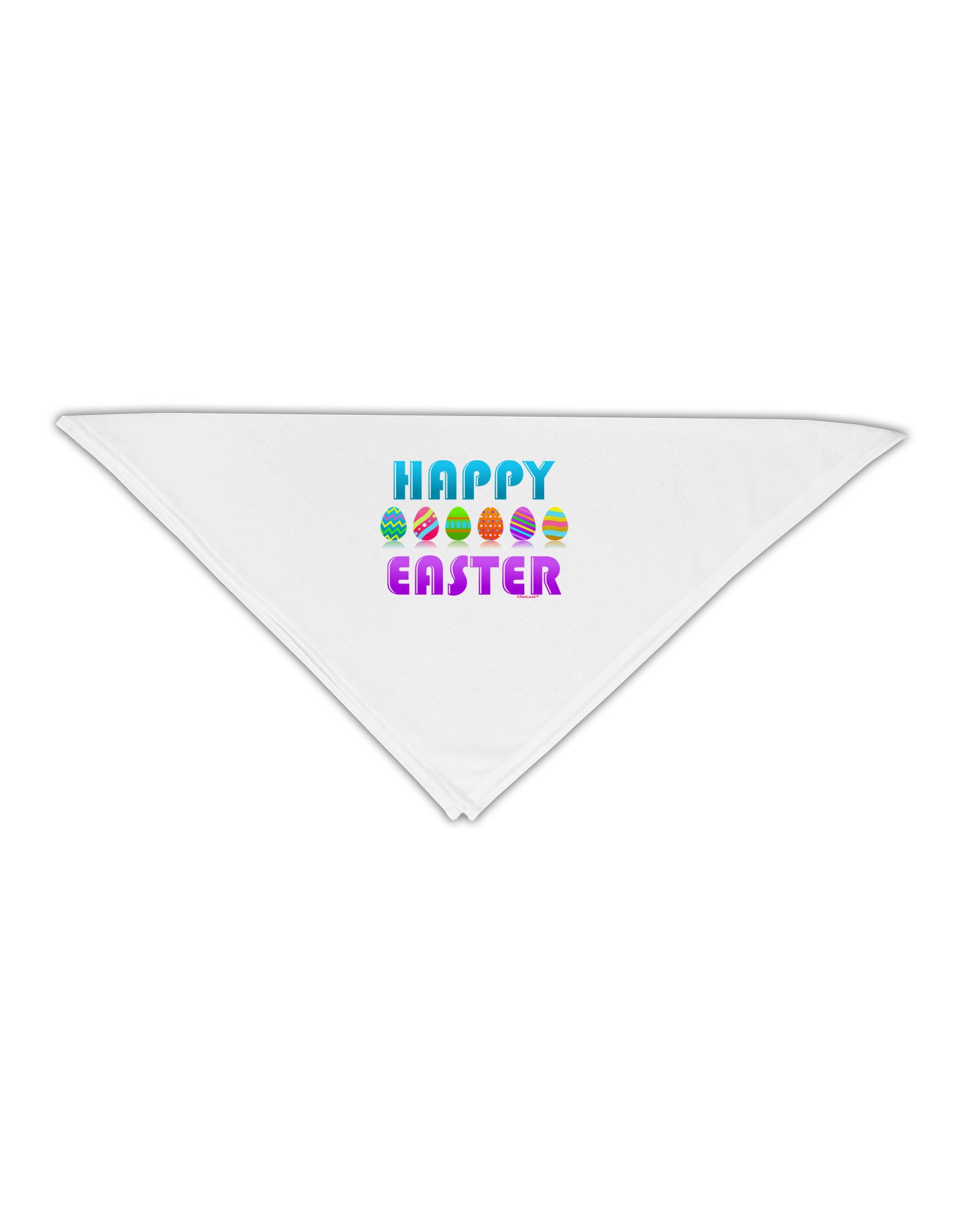 Happy Easter Decorated Eggs Adult 19&#x22; Square Bandana-Square Bandanas-TooLoud-White-One-Size-Adult-Davson Sales