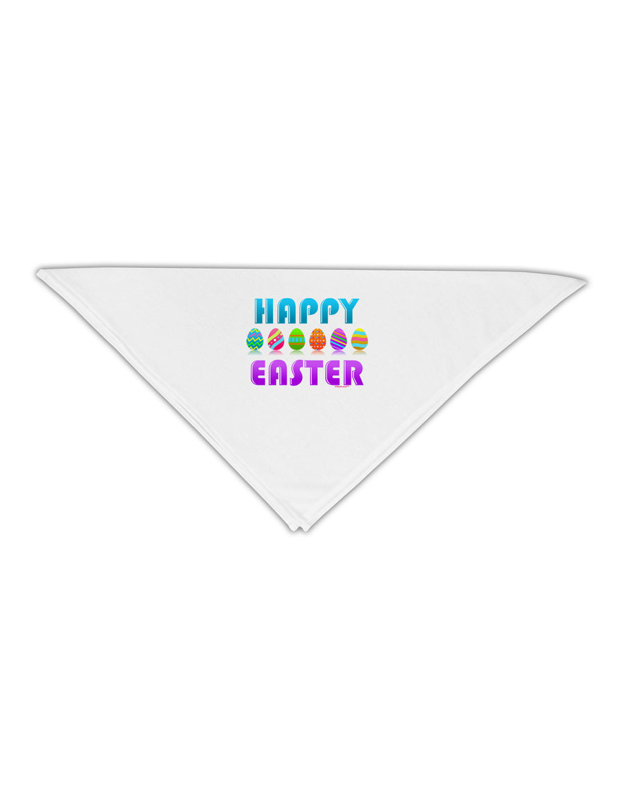 Happy Easter Decorated Eggs Adult 19&#x22; Square Bandana-Square Bandanas-TooLoud-White-One-Size-Adult-Davson Sales