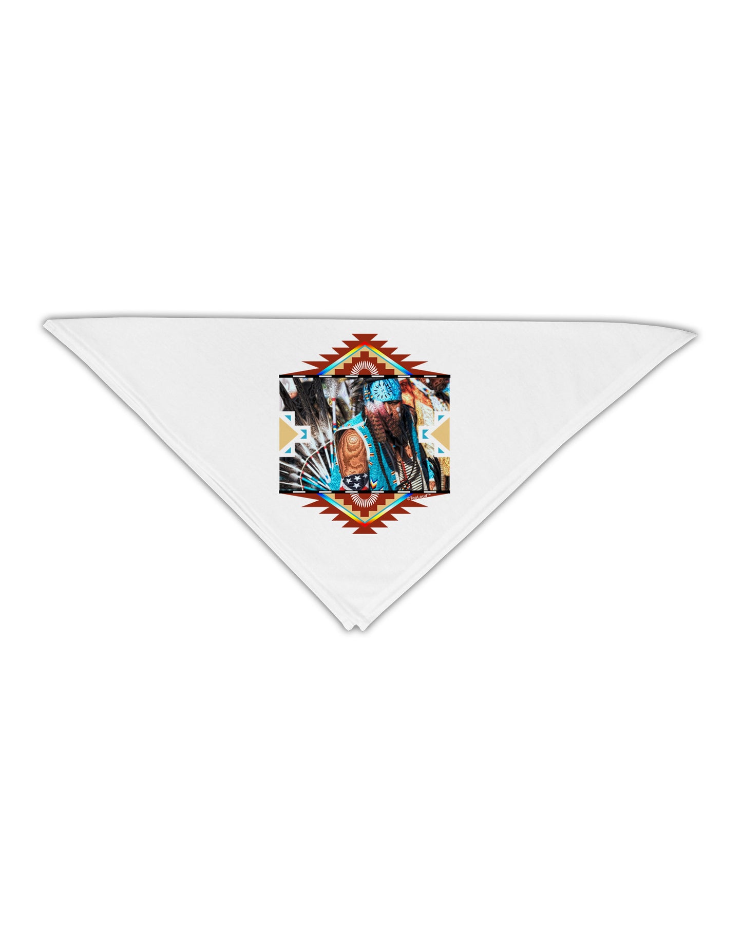 Native American Dancer 2 Adult 19" Square Bandana-Square Bandanas-TooLoud-White-One-Size-Adult-Davson Sales