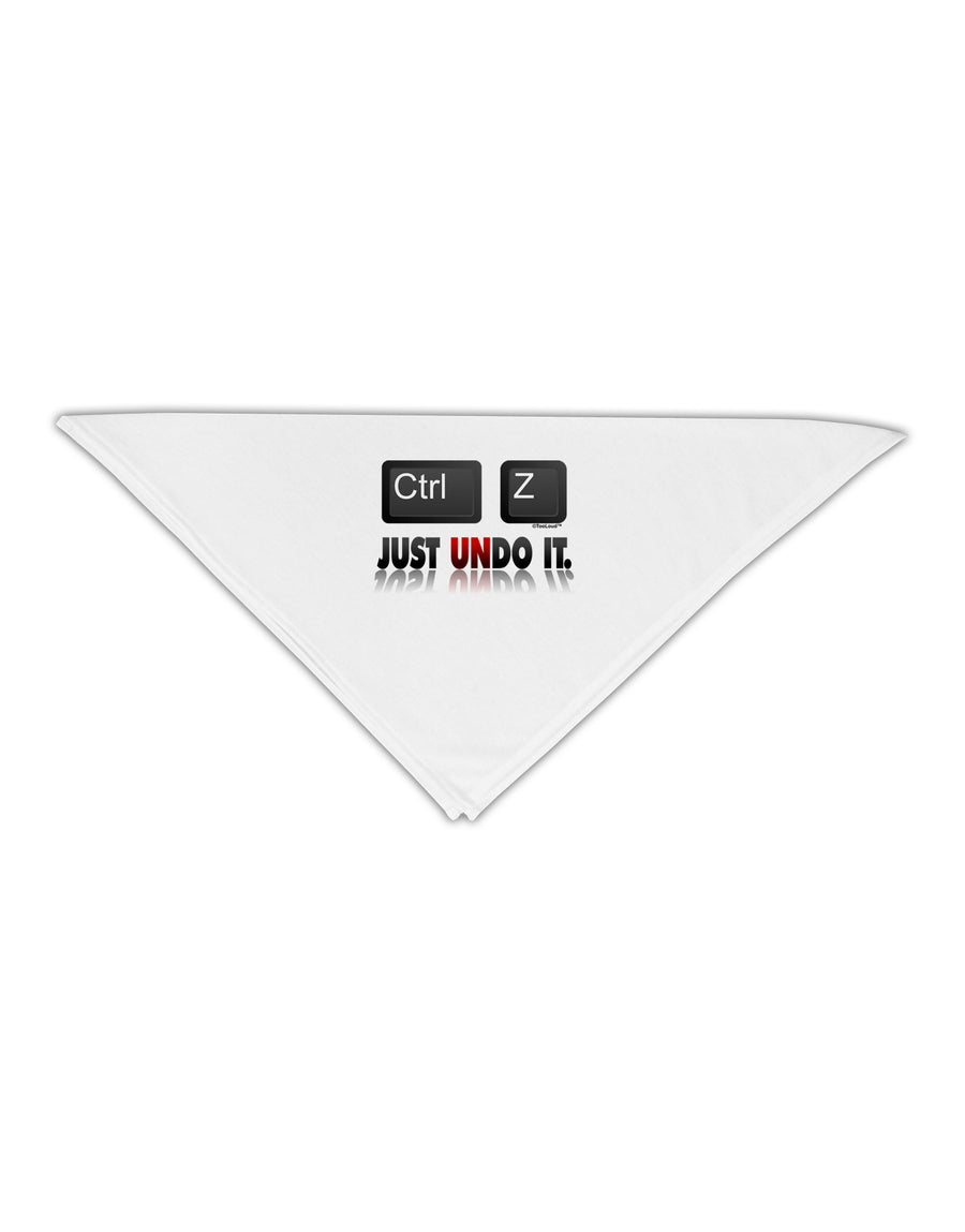 Ctrl Z Just Undo It Adult 19&#x22; Square Bandana-Square Bandanas-TooLoud-White-One-Size-Adult-Davson Sales