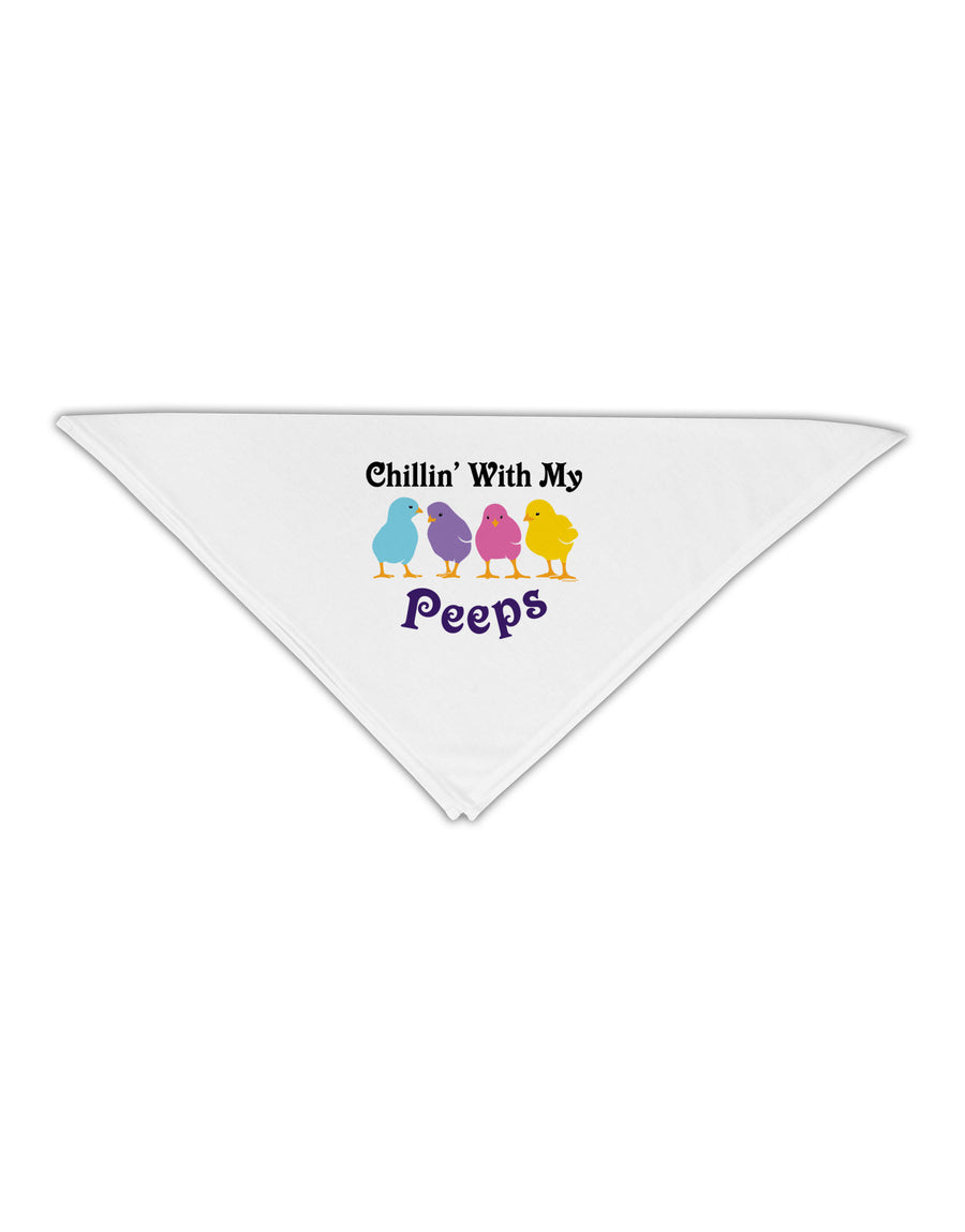 Chillin With My Peeps Adult 19&#x22; Square Bandana-Square Bandanas-TooLoud-White-One-Size-Adult-Davson Sales