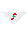 Lebanon Flag Silhouette Adult 19&#x22; Square Bandana-Square Bandanas-TooLoud-White-One-Size-Adult-Davson Sales