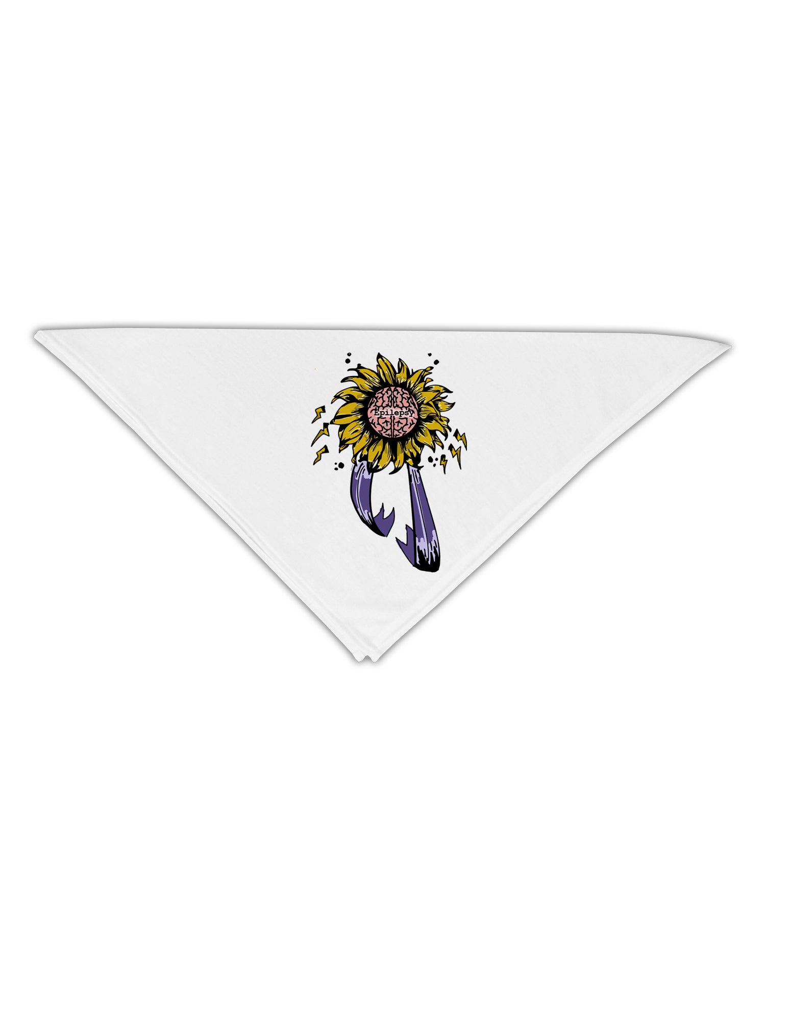 TooLoud Epilepsy Awareness Adult 19 Inch Square Bandana-Bandanas-TooLoud-White-One-Size-Adult-Davson Sales