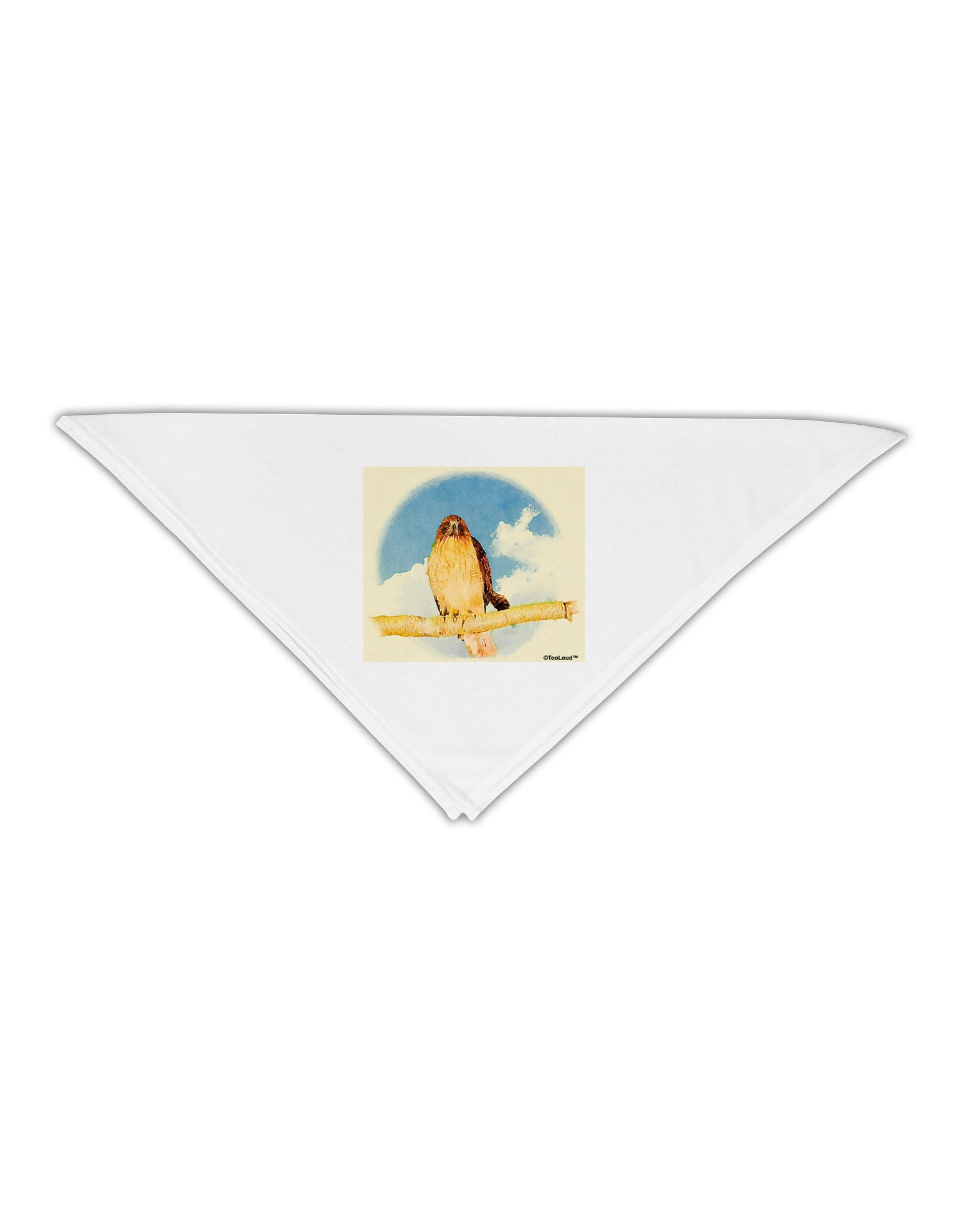 Red-tailed Hawk Adult 19" Square Bandana-Square Bandanas-TooLoud-White-One-Size-Adult-Davson Sales