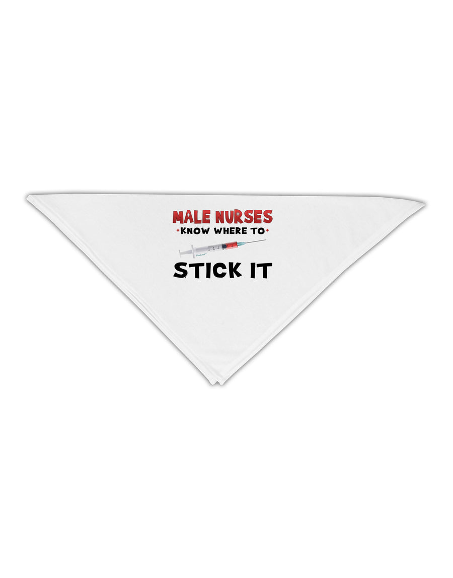 Male Nurses - Stick It Adult 19" Square Bandana-Square Bandanas-TooLoud-White-One-Size-Adult-Davson Sales