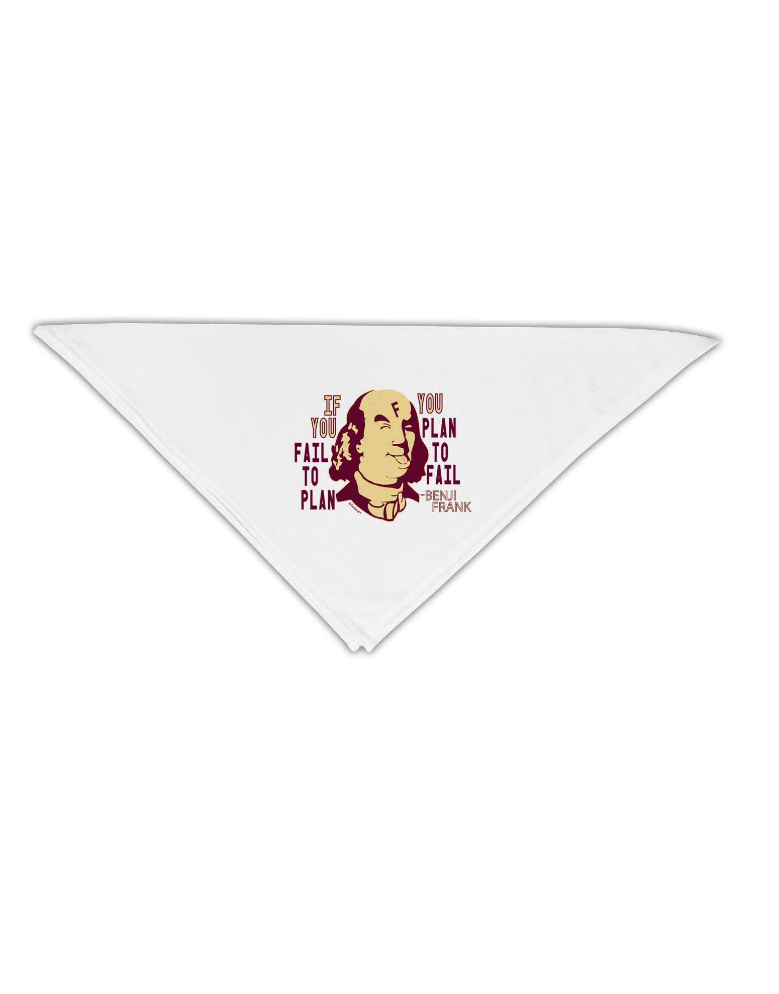 If you Fail to Plan, you Plan to Fail-Benjamin Franklin Adult 19 Inch Square Bandana-Bandanas-TooLoud-White-One-Size-Adult-Davson Sales