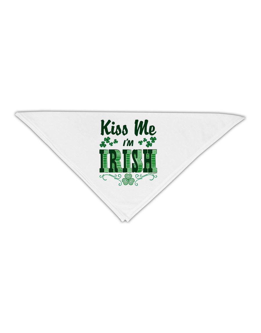 Kiss Me I'm Irish St Patricks Day Adult 19&#x22; Square Bandana-Square Bandanas-TooLoud-White-One-Size-Adult-Davson Sales