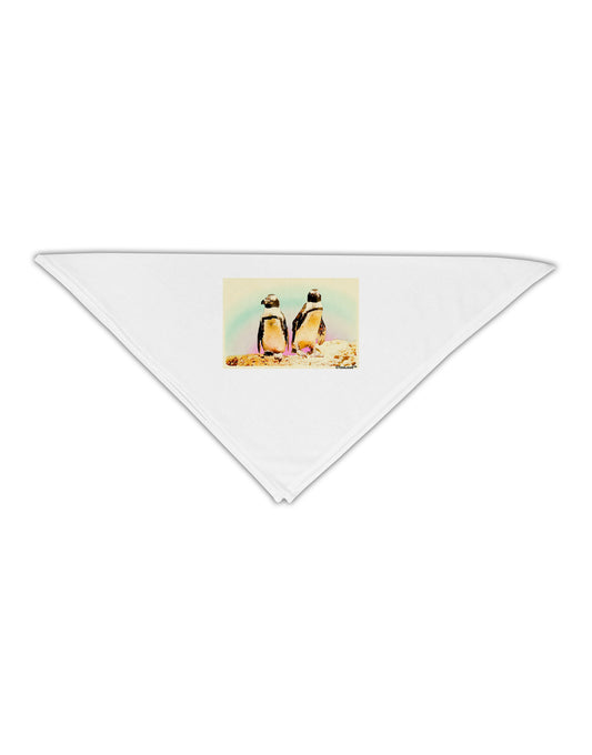 Magellanic Penguin Watercolor Adult 19&#x22; Square Bandana-Square Bandanas-TooLoud-White-One-Size-Adult-Davson Sales