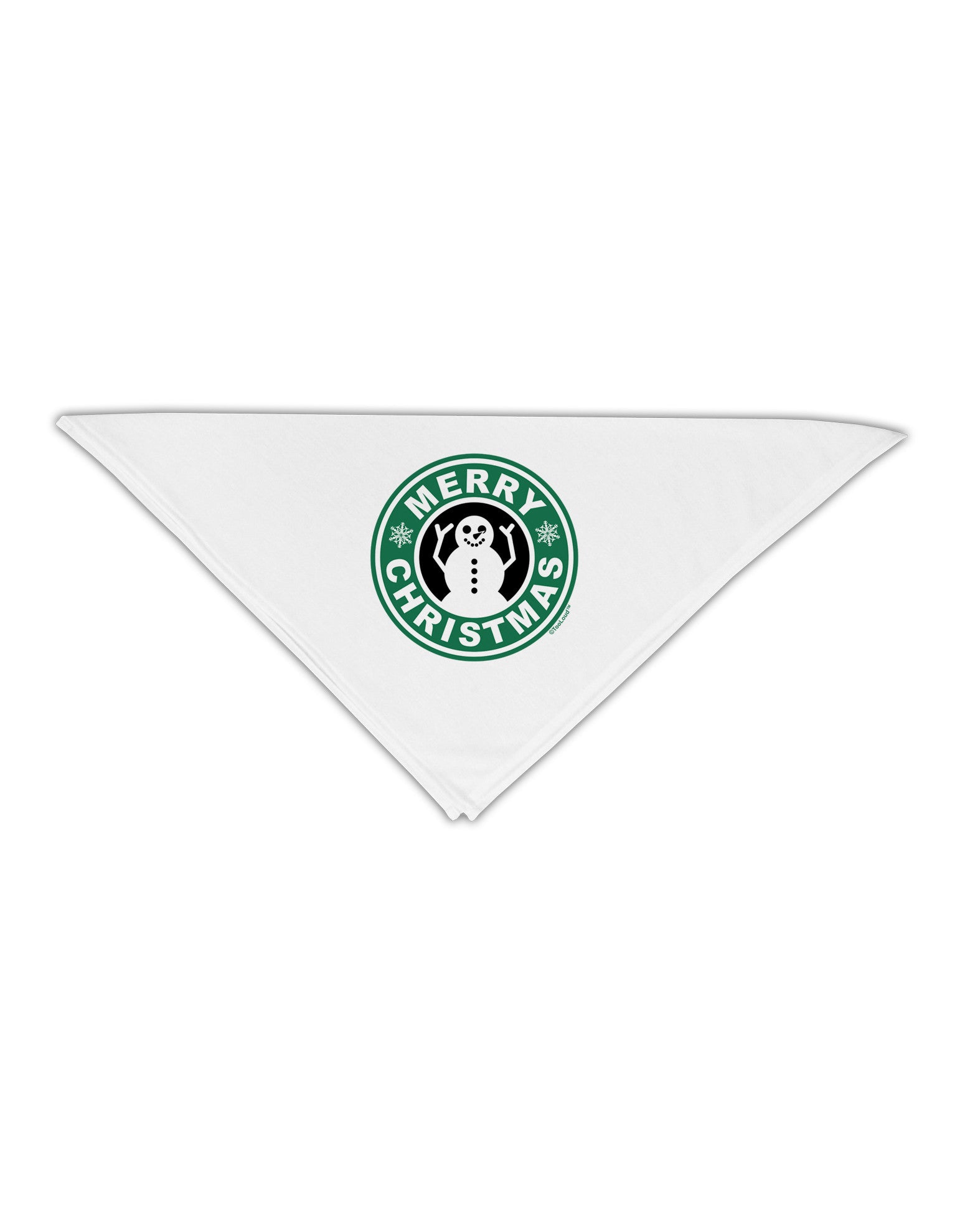 Merry Christmas Latte Logo Adult 19" Square Bandana-Square Bandanas-TooLoud-White-One-Size-Adult-Davson Sales