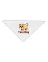 Cute Taco Dog Text Adult 19&#x22; Square Bandana-Square Bandanas-TooLoud-White-One-Size-Adult-Davson Sales