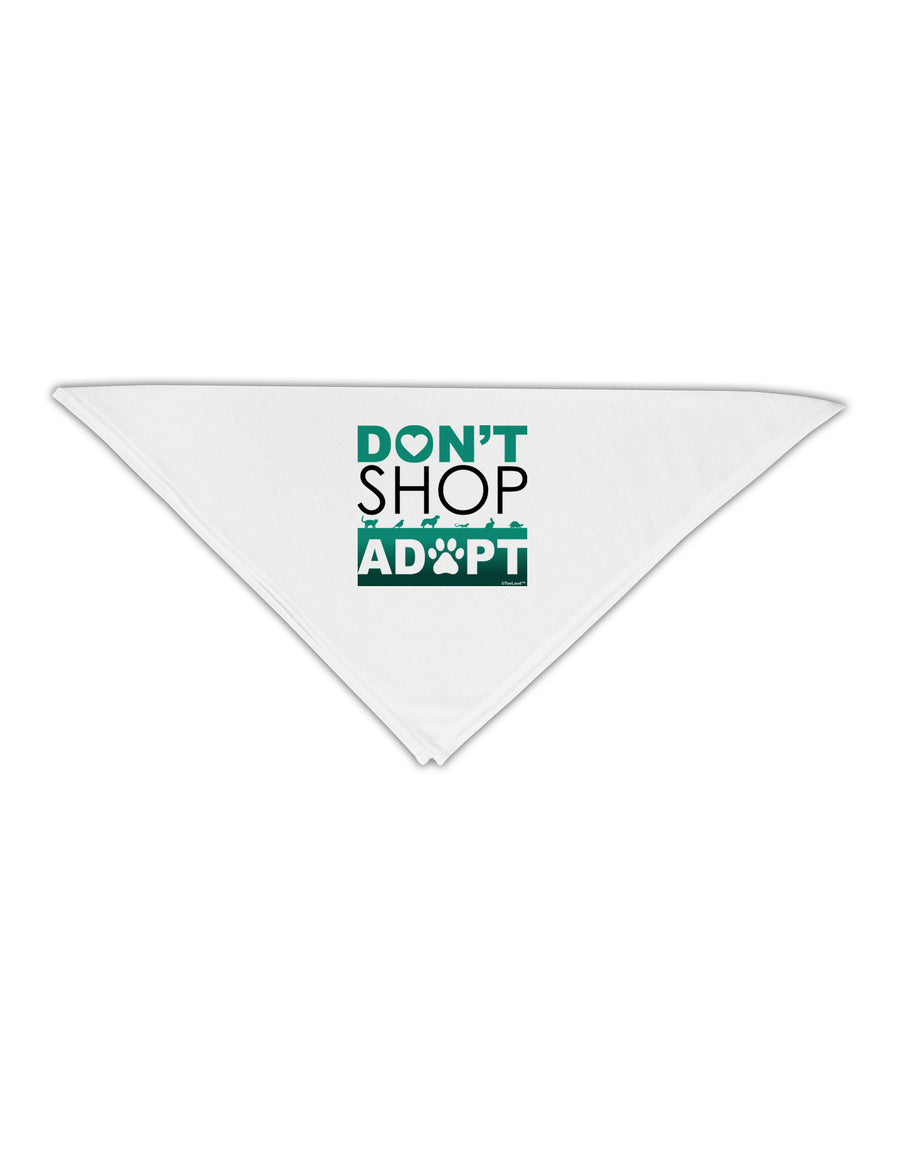 Don't Shop Adopt Adult 19" Square Bandana-Square Bandanas-TooLoud-White-One-Size-Adult-Davson Sales