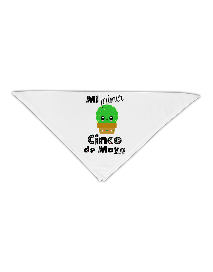 Mi Primer Cinco de Mayo - Cute Cactus Design Adult 19&#x22; Square Bandana by TooLoud-Square Bandanas-TooLoud-White-One-Size-Adult-Davson Sales