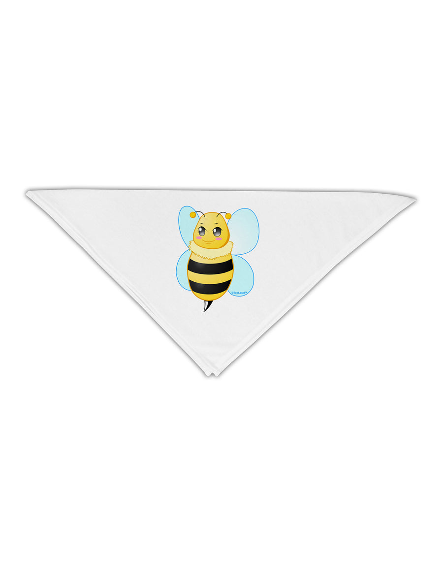 Cute Bee Adult 19&#x22; Square Bandana-Square Bandanas-TooLoud-White-One-Size-Adult-Davson Sales