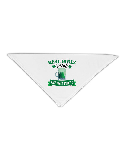 Real Girls Drink Green Beer Adult 19" Square Bandana-Square Bandanas-TooLoud-White-One-Size-Adult-Davson Sales