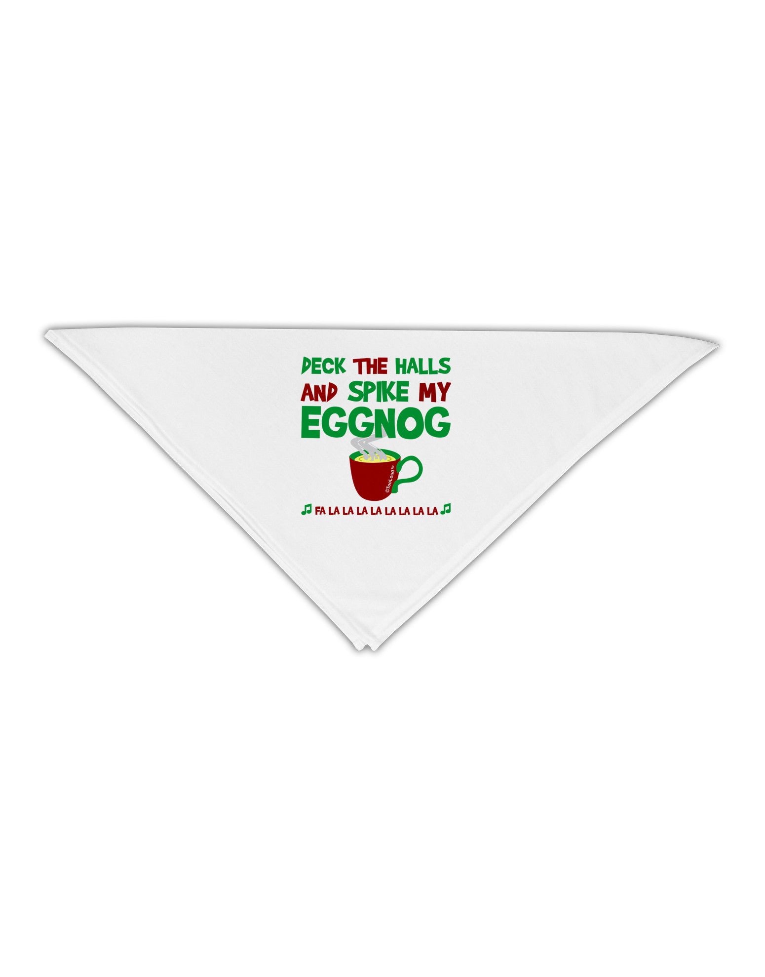 Spike My Eggnog Adult 19" Square Bandana-Square Bandanas-TooLoud-White-One-Size-Adult-Davson Sales