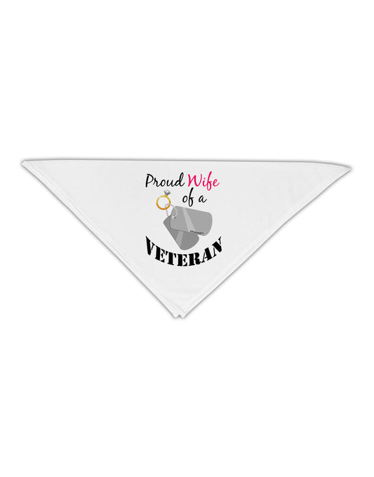 Wife of Veteran Adult 19" Square Bandana-Square Bandanas-TooLoud-White-One-Size-Adult-Davson Sales