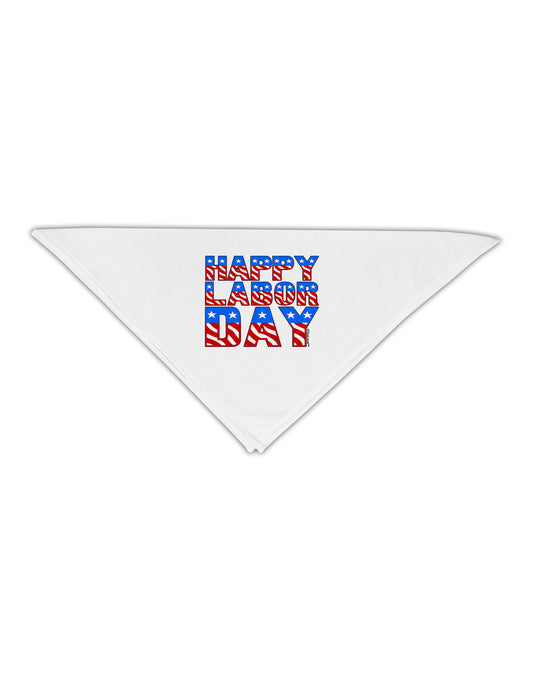Happy Labor Day ColorText Adult 19&#x22; Square Bandana-Square Bandanas-TooLoud-White-One-Size-Adult-Davson Sales