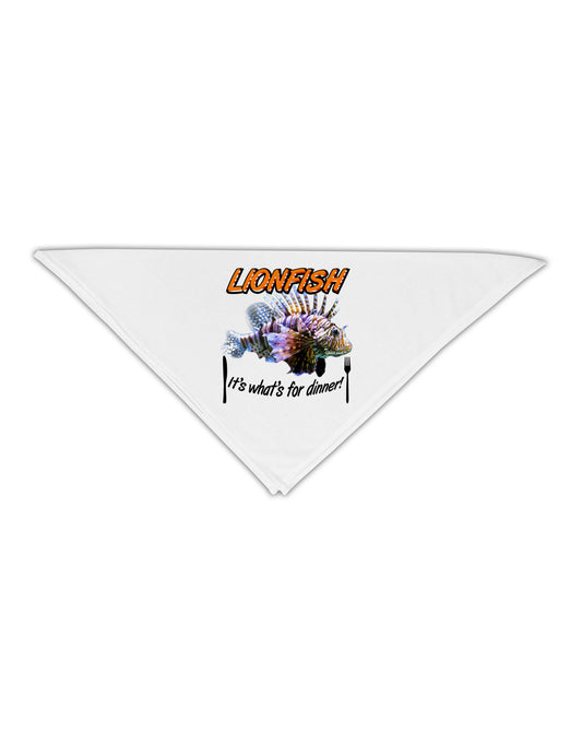 Lionfish - It's What's For Dinner Adult 19&#x22; Square Bandana-Square Bandanas-TooLoud-White-One-Size-Adult-Davson Sales