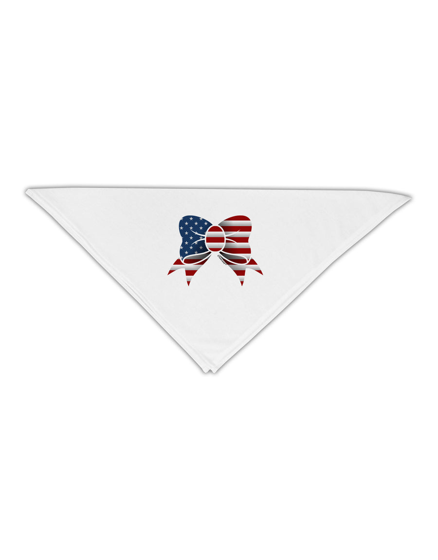 Patriotic Bow Adult 19&#x22; Square Bandana-Square Bandanas-TooLoud-White-One-Size-Adult-Davson Sales