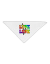 Love Is Love Lesbian Pride Adult 19&#x22; Square Bandana-Square Bandanas-TooLoud-White-One-Size-Adult-Davson Sales