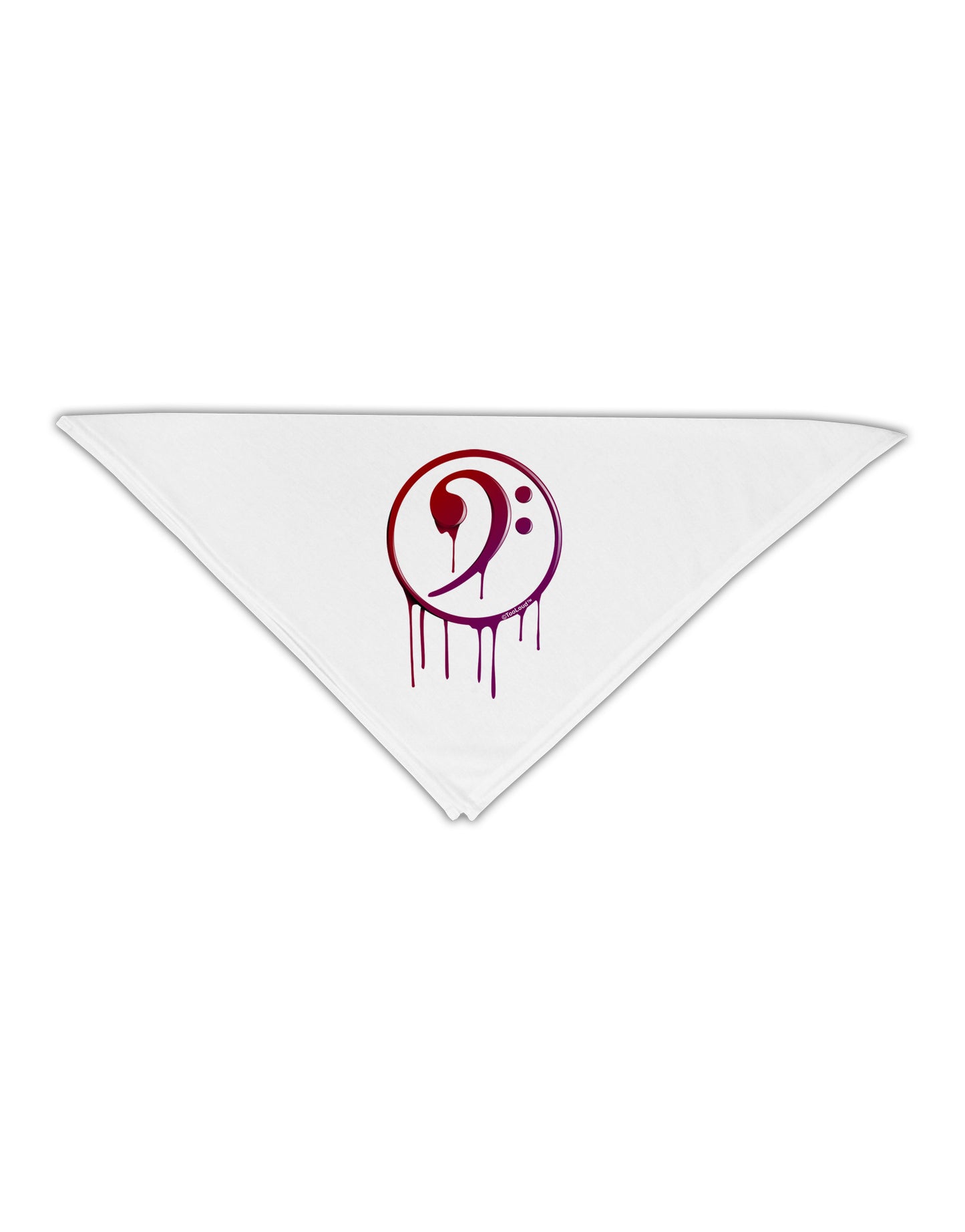 Dripping Bass Symbol Adult 19&#x22; Square Bandana-Square Bandanas-TooLoud-White-One-Size-Adult-Davson Sales
