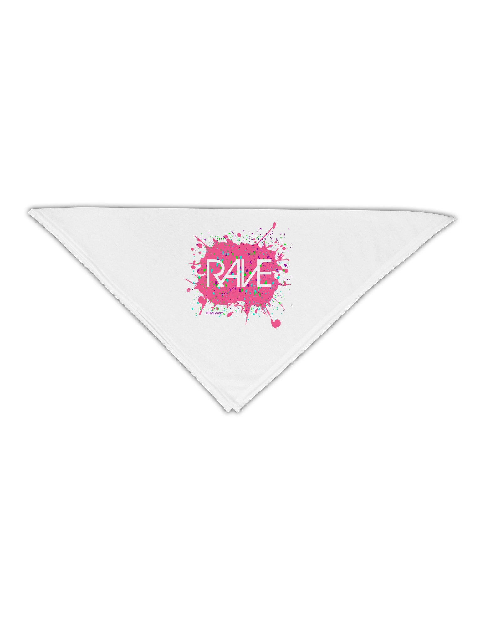 Rave Splatter Pink Adult 19" Square Bandana-Square Bandanas-TooLoud-White-One-Size-Adult-Davson Sales