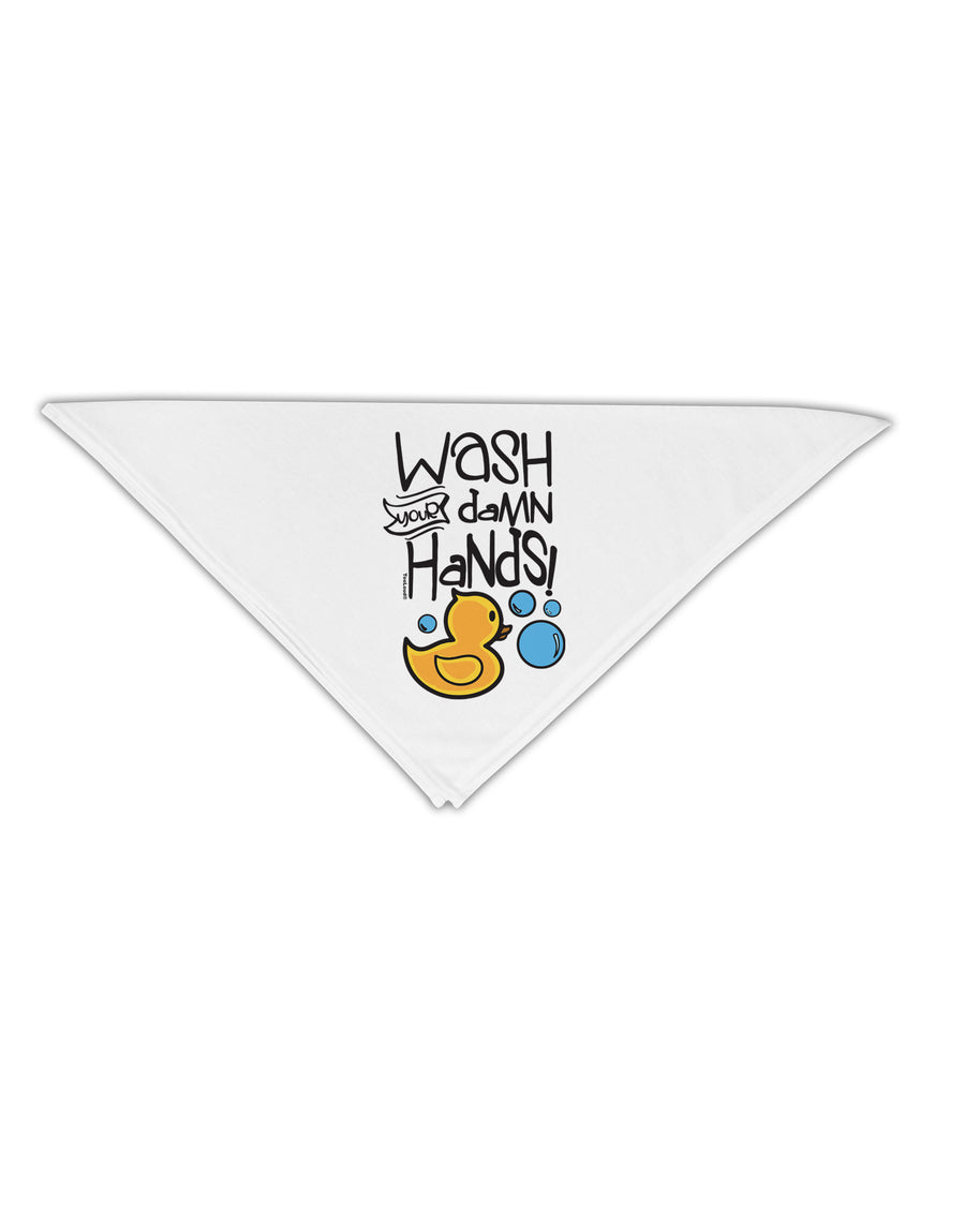 Wash your Damn Hands Adult 19 Inch Square Bandana-Bandanas-TooLoud-White-One-Size-Adult-Davson Sales