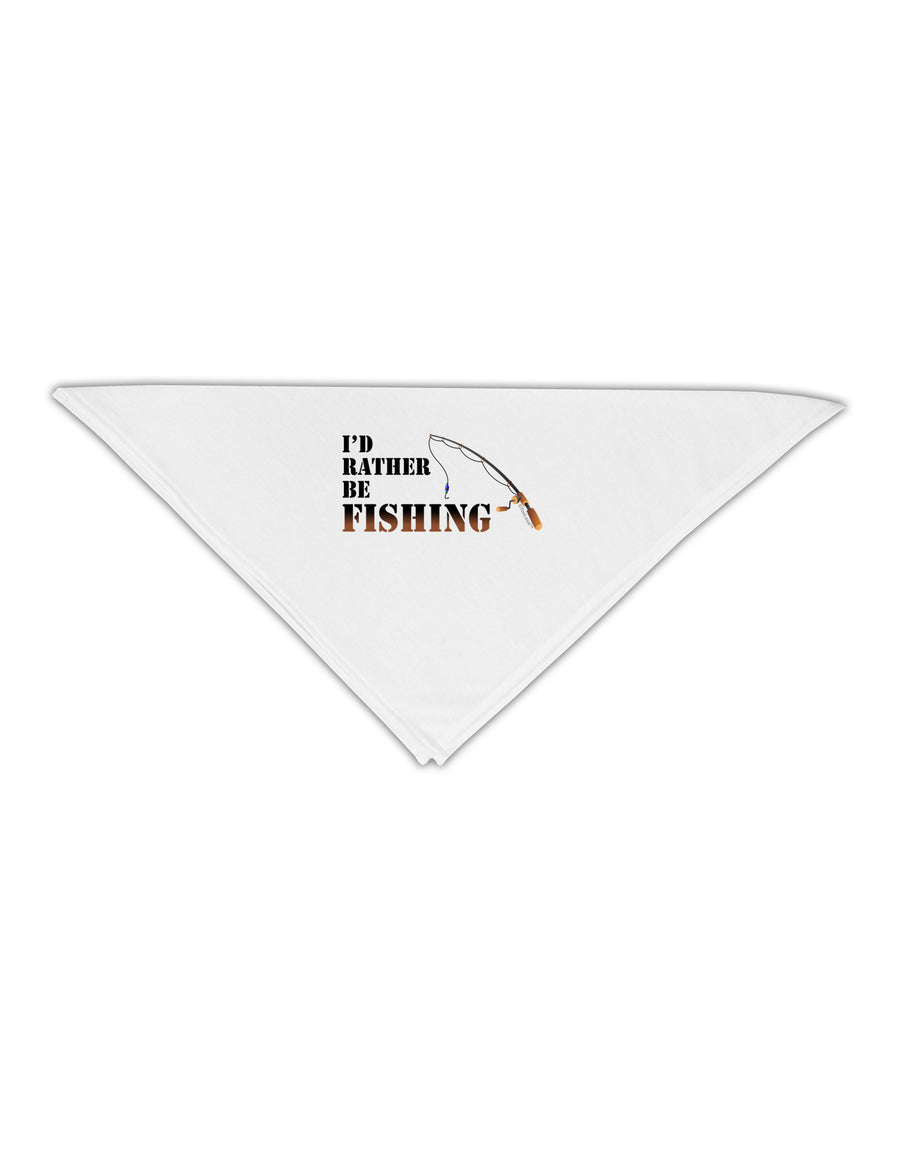 I'd Rather Be Fishing Adult 19&#x22; Square Bandana-Square Bandanas-TooLoud-White-One-Size-Adult-Davson Sales