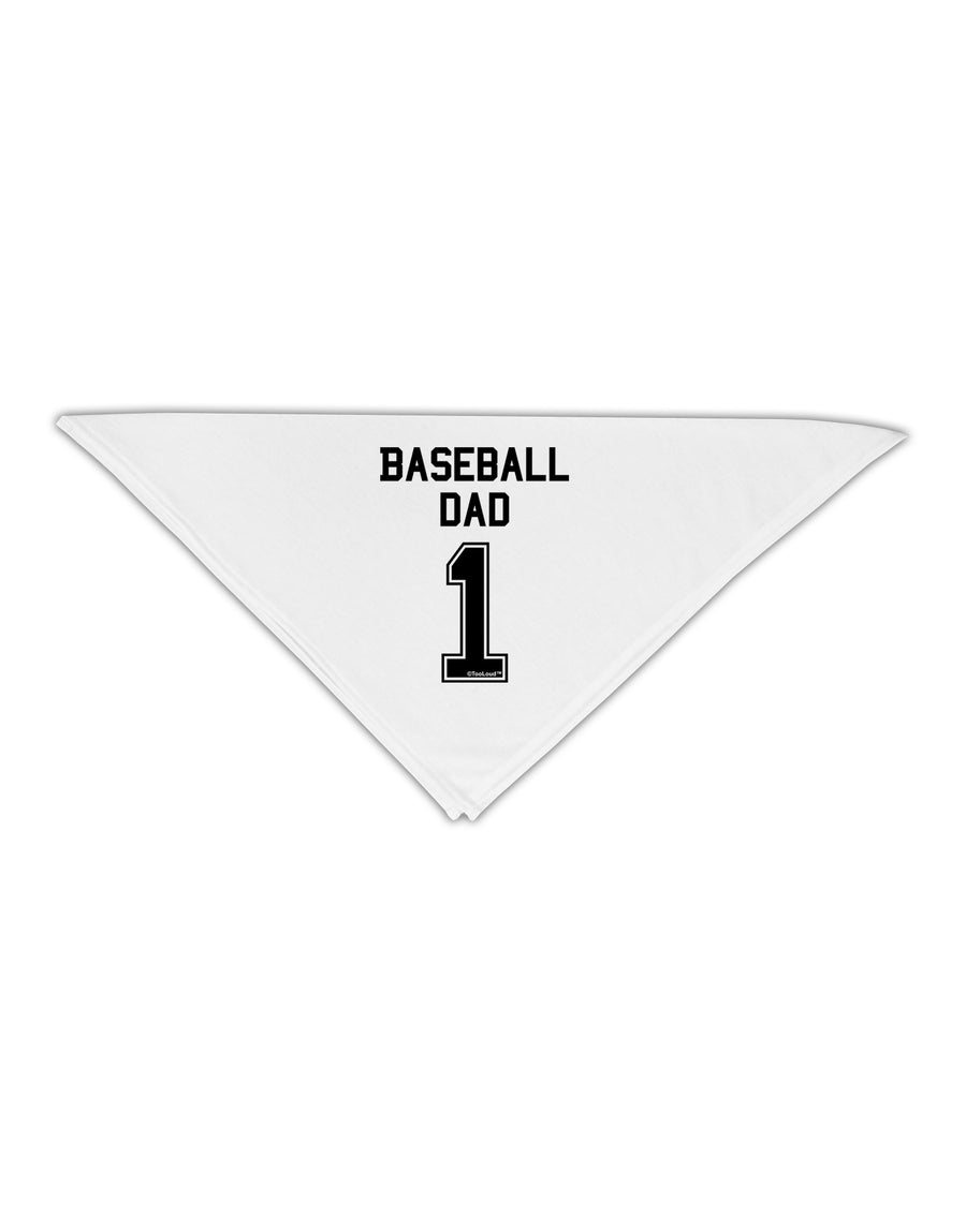 Baseball Dad Jersey Adult 19&#x22; Square Bandana by TooLoud-Square Bandanas-TooLoud-White-One-Size-Adult-Davson Sales