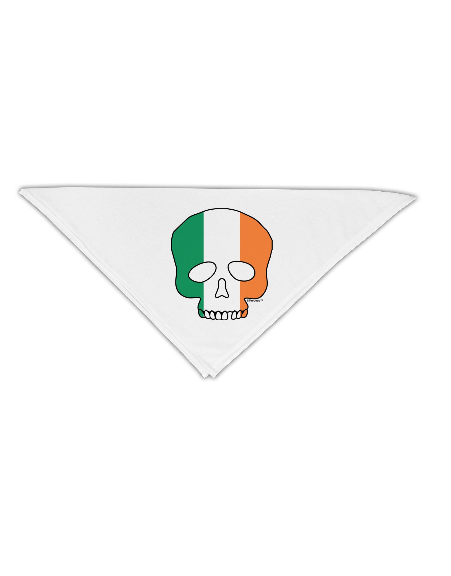 Skull Flag Ireland Adult 19" Square Bandana-Square Bandanas-TooLoud-White-One-Size-Adult-Davson Sales