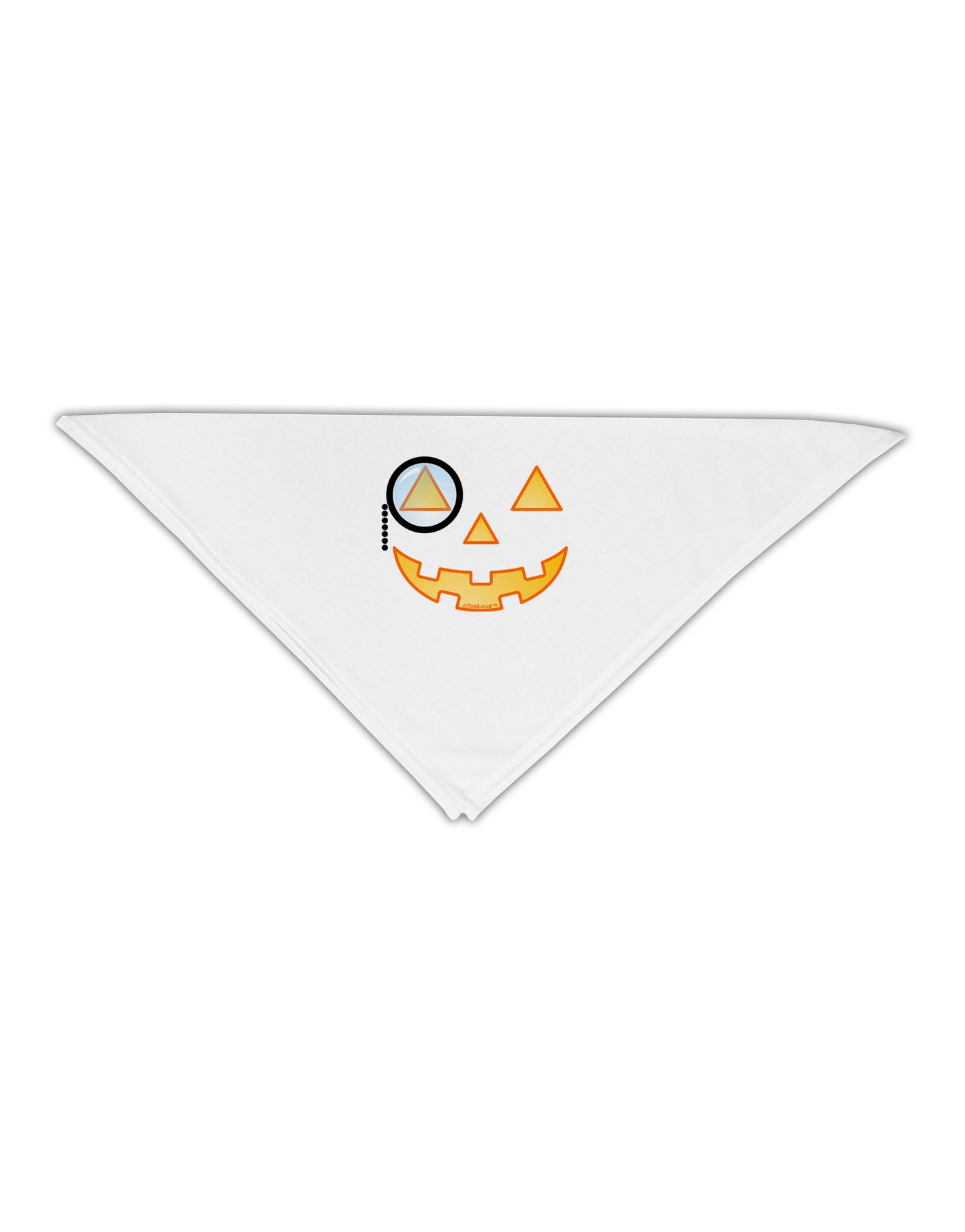 Monocle Jack-o-Lantern Color Adult 19" Square Bandana-Square Bandanas-TooLoud-White-One-Size-Adult-Davson Sales