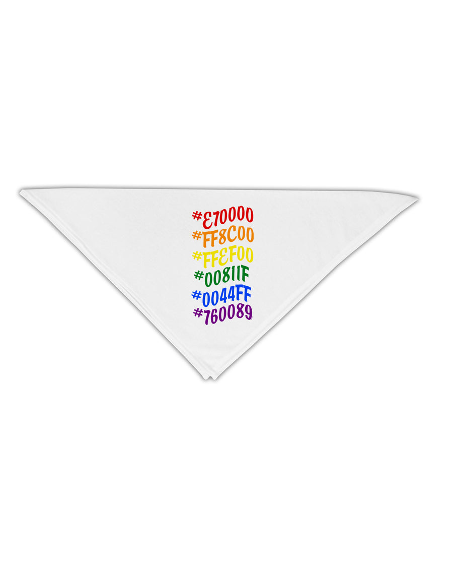 TooLoud Pride Flag Hex Code Adult 19 Inch Square Bandana-Bandanas-TooLoud-White-One-Size-Adult-Davson Sales