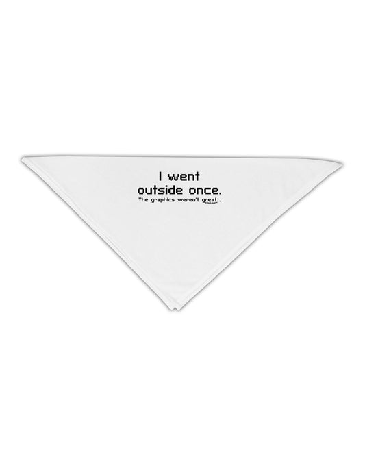 I Went Outside Once Text Adult 19&#x22; Square Bandana-Square Bandanas-TooLoud-White-One-Size-Adult-Davson Sales