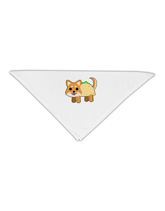Cute Taco Dog Adult 19&#x22; Square Bandana-Square Bandanas-TooLoud-White-One-Size-Adult-Davson Sales