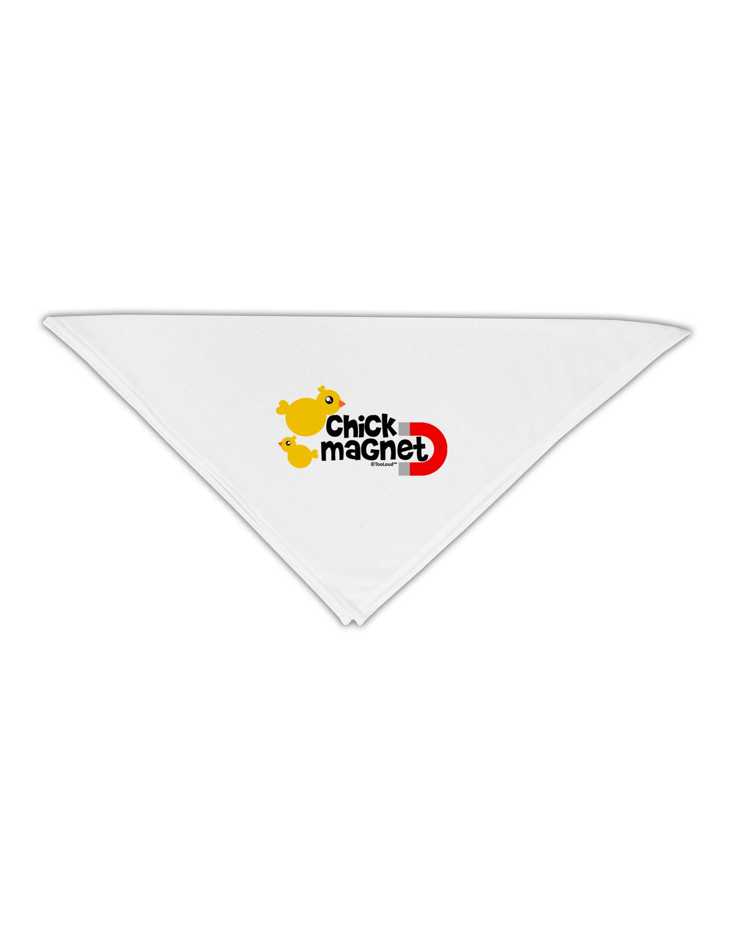 Cute Chick Magnet Design Adult 19&#x22; Square Bandana-Square Bandanas-TooLoud-White-One-Size-Adult-Davson Sales